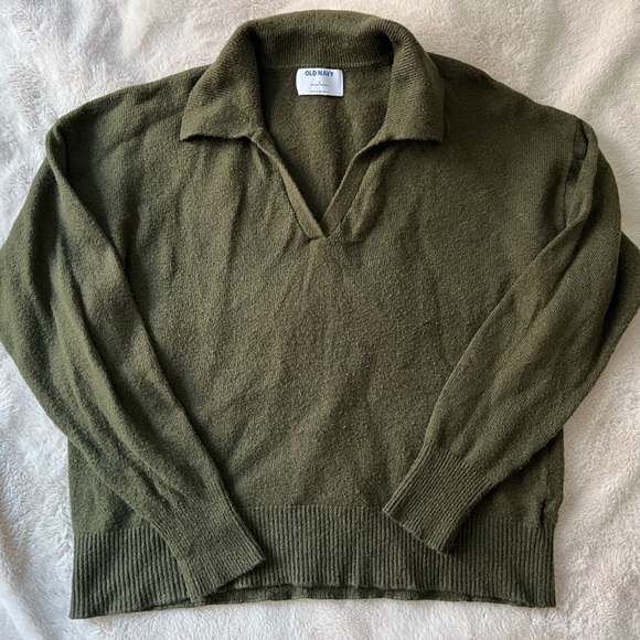 2/$20 ✨Old Navy Polo Sweater Olive Green Size S - Picture 1 of 6